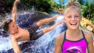 Secret Jungle Waterslide! Ninja Fam