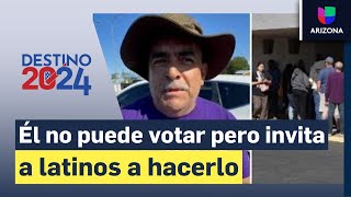 Él no puede votar, pero invita a los hispanos que sí pueden a que lo hagan en Arizona