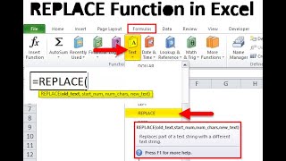 Replace Function in Excel