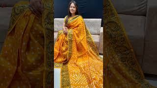 ❀ Beautiful Hand Bandhani Saree❀ #seemafashionon #shorts #saree #ytshorts #trending