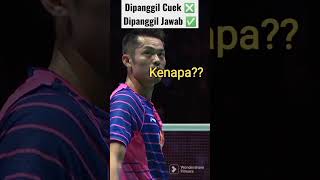 Momen ketika Lin Dan disemangati Penonton malah jawab 😁😅 #shorts #badminton #lindan please subscrib👇