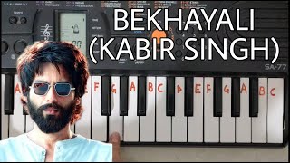 Bekhayali Easy Piano Tutorial.