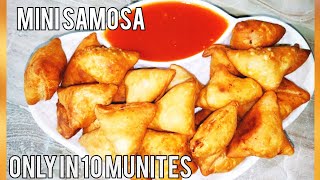 tiffin time samosa only in 10 munites। mini samosa recipes। street food recipe।singara recipe