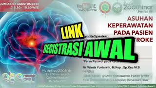 LINK REGISTRASI AWAL ZOOMINAR 85 PPNI | JUMAT 7 AGUSTUS 2020 | FREE 3 SKP PPNI