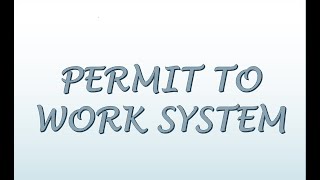 Permit To Work System and Types Of Work Permit Explained In Urdu/Hindi