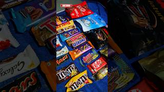 Chocolate collections. kitkat, boundy, snickers, mars, silk, twix, m&m #shorts #asmr #trending