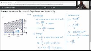 Problem 4 -Centroid/centre of gravity/  Engineering Mechanics