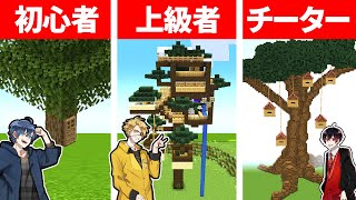 最強のツリーハウスを作れるのは誰だ！？-カラフルピーチ-【マイクラ】