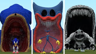 SHIN SONIC EATER VS NIGHTMARE HUGGY WUGGY EATER VS SHIN ZOONOMALY SEA EATER In Garry's Mod!