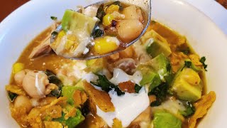 White Bean Chicken Chili - One Pot Healthier Version!