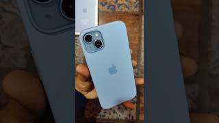 apple silicone case original sky blue 🩵 IS IT WORTh?😱 | iPhone 14 plus silicon back cover #shorts