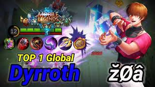 Dyrroth GAMEPLAY offlaner monster + new item war axe - MLBB❗ by z̆Øâ TOP 1 Global dyrroth