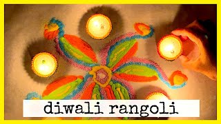 🪔🌸 Easy Diwali Rangoli for Kids | Patterns with Powder