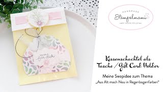 Kissenschachtel als Tasche | Pretty Pillow Box Gift Card Holder | Tischgoodie | Gastgeschenk | Swap