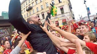 Les supporters de l'équipe nationale belge | Fans of Belgium at the  swing Thierry Henry