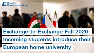 Exchange-to-Exchange Fall 2020 Incoming students introduce their European home university