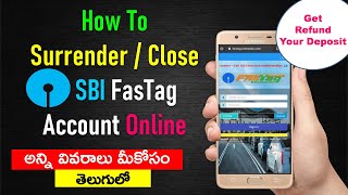 How to close SBI FasTag account Online | Surrender FasTag  | How to Deactivate SBI FasTag | Telugu