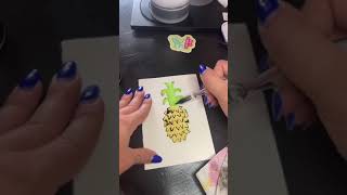 How to Draw a Pineapple #scribblelady #watercolor #artsupplies #craft #doodle #drawingtutorial #art