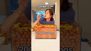 200 hotdogs eating challenge #shorts