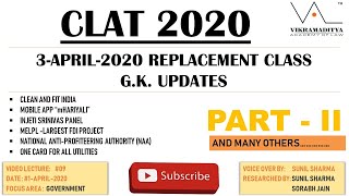 CLAT 2020 (CURRENT AFFAIRS) GOVERNMENT THEME | PART  2