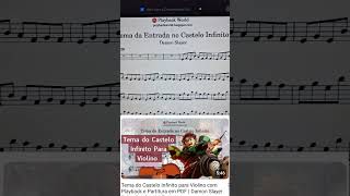 Tema do Castelo Infinito para Violino com Partitura em PDF + Playback #violino #violinocover