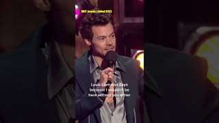 HARRY THANKS ONE DIRECTION IN HIS BRITS SPEECH 😭🫠🥹 #harrystyles #onedirection #celebrity #shorts