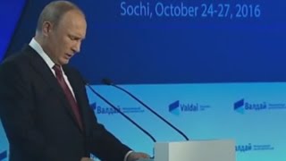 Выступление Владимира Путина в Сочи на форуме «Валдай». 27.10.2016