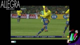 BRASILE COSTA D' AVORIO 3-1 - HD - SINTESI GOL HIGHLIGHTS - MONDIALI 2010 - 20-06-2010