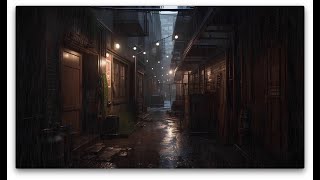 Goodbye Insomnia | Beautiful Piano Music & Rain Sounds of Back Tokyo Alley | 1 Hour