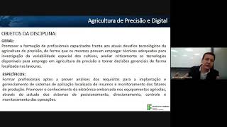 Tópicos Especiais:   Aula 1 - Introdução a Agricultura de Precisão e Digital