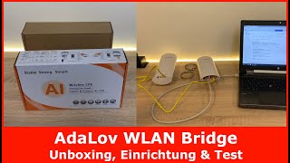 AdaLov CPE366 Point to Point WLAN Bridge || Unboxing, Einrichtung & Test