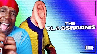 Reaction To The Classrooms - Horror Game [Part 1] (Dude, I'm Not Scared)