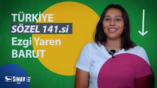 YKS 2023 Sözel Türkiye 141.si Ezgi Yaren Barut