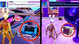 DISTRUGGI EQUIPAGGIAMENTO IN CIMA AI RAPITORI + APRI FORZIERI NELLE 3 AREE - FORTNITE ITA