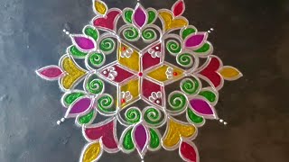 Diwali rangoli designs beautifullotusrangoli🥀Diwalidiyarangoli🥀Deepavalikolam🥀gokulramya kolangal