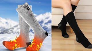 أفضل جوارب للجنسين معزولة بالحرارة تعمل بالبطارية  دافئة القدمين 🔥 Ski Warming Heating Socks Winters