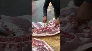 Cutting the whole pork using knife #cactusfoodies #shorts #meat