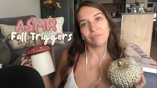 ASMR Cozy Fall Triggers to help you sleep 😴🍄❤️ (tapping & scratching on deco objects)