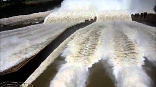 Itaipu Dam Spillway Open