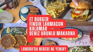 Londra’da tottenham bölgesindeki alici’s deyiz. findik lahmacun,lamb köfte,calamar,sea food Makarna