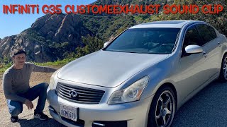 SOUND CLIPS on my CUSTOM G35 EXHAUST-VQ35HR/MIMedia