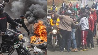 SHOCK IN GITHURAI AS PROTESTERS ENGAGE POLICE AS THIKA ROAD IS CLOSED!!