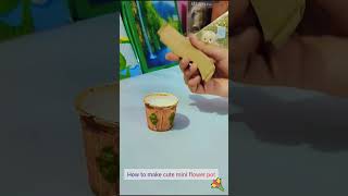 How to make cute and mini flower pot # the journal crafter # subscribe for amazing video