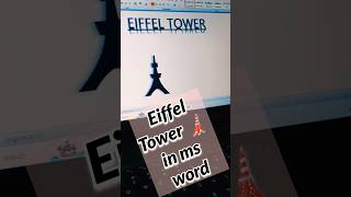 Eiffel tower in ms word  🗼 🗼#shorts #video