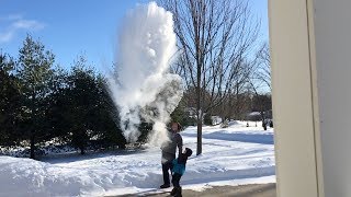 Throwing Boiling Water Into Cold Air - Freezes INSTANTLY!!! *HIGH DEF*