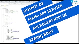 Output of MainAppService || Microservices in Spring Boot