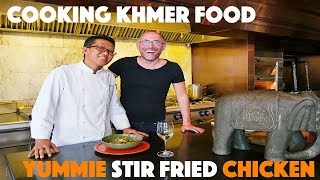 Cambodia Food Tour Stir fry chicken Recipe Rezept (Kambodscha Trip Report Siem Reap)