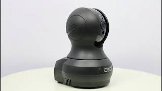 D3D CCTV Camera WiFi Works with Alexa F1-362B Black 360 Video