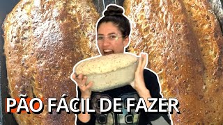 FIZ PÃO CASEIRO e quase queimou | Primeira vez fazendo pão | RECEITA de pão