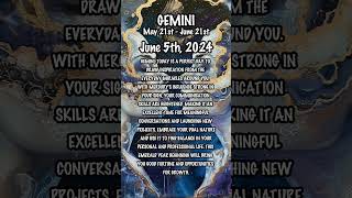 June 5th, 2024 #GeminiHoroscope #dailyhoroscope  #dailyastrologyhoroscope #zodiac  #zodiacuniverse